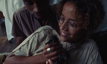Movie still from “Jurdan Bryant - Enough” (2021), directed by Alonzo Hellerbach – Close Up shot, High angle