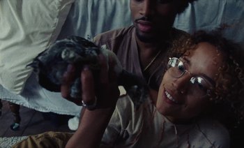 Movie still from “Jurdan Bryant - Enough” (2021), directed by Alonzo Hellerbach – Close Up shot, High angle
