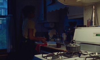 Movie still from “Jurdan Bryant - Enough” (2021), directed by Alonzo Hellerbach – Medium shot, High angle