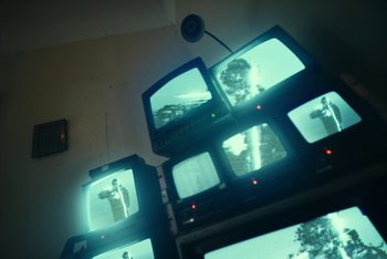 Movie still from “A$AP Ferg - Green Juice” (2021), directed by Valentin Petit – Extreme Close Up shot, Low angle