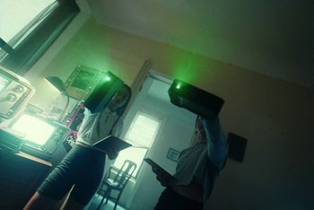 Movie still from “A$AP Ferg - Green Juice” (2021), directed by Valentin Petit – Medium shot, Low angle