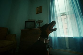 Movie still from “A$AP Ferg - Green Juice” (2021), directed by Valentin Petit – Medium shot, Low angle