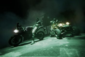 Movie still from “A$AP Ferg - Green Juice” (2021), directed by Valentin Petit – Extreme Wide shot, High angle