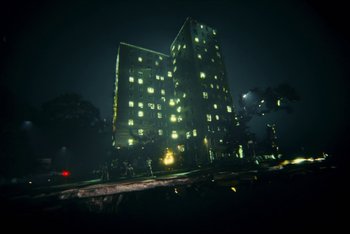 Movie still from “A$AP Ferg - Green Juice” (2021), directed by Valentin Petit – Extreme Wide shot, Low angle