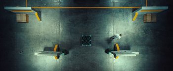 Movie still from “Husky - Invisible” (2021), directed by Evgenii Bakirov – Extreme Wide shot, Overhead angle