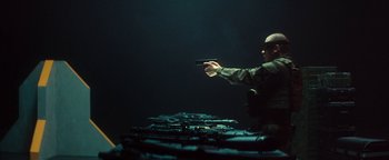 Movie still from “Husky - Invisible” (2021), directed by Evgenii Bakirov – Medium shot, Low angle
