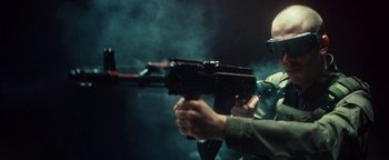 Movie still from “Husky - Invisible” (2021), directed by Evgenii Bakirov – Medium shot, Low angle