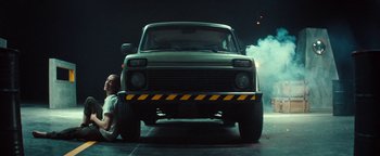 Movie still from “Husky - Invisible” (2021), directed by Evgenii Bakirov – Wide shot, Low angle