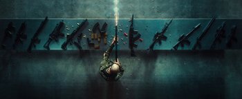 Movie still from “Husky - Invisible” (2021), directed by Evgenii Bakirov – Wide shot, Overhead angle
