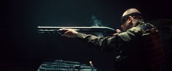 Movie still from “Husky - Invisible” (2021), directed by Evgenii Bakirov – Medium shot, Low angle