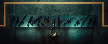 Movie still from “Husky - Invisible” (2021), directed by Evgenii Bakirov – Wide shot, Overhead angle