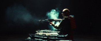 Movie still from “Husky - Invisible” (2021), directed by Evgenii Bakirov – Medium shot, Low angle