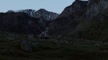 Movie still from “BadBadNotGood - Beside April” (2021), directed by Camille Summers-Valli – Extreme Wide shot, High angle