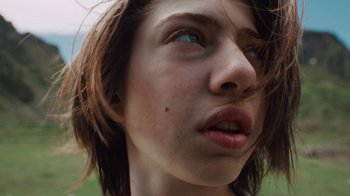 Movie still from “BadBadNotGood - Beside April” (2021), directed by Camille Summers-Valli – Extreme Close Up shot, Low angle