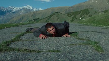 Movie still from “BadBadNotGood - Beside April” (2021), directed by Camille Summers-Valli – Wide shot, High angle