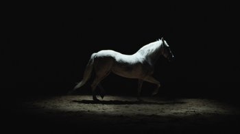 Movie still from “BadBadNotGood - Beside April” (2021), directed by Camille Summers-Valli – Wide shot, Low angle