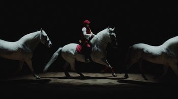 Movie still from “BadBadNotGood - Beside April” (2021), directed by Camille Summers-Valli – Wide shot, Low angle