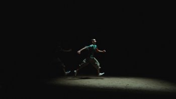 Movie still from “BadBadNotGood - Beside April” (2021), directed by Camille Summers-Valli – Wide shot, High angle