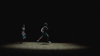 Movie still from “BadBadNotGood - Beside April” (2021), directed by Camille Summers-Valli – Extreme Wide shot, High angle