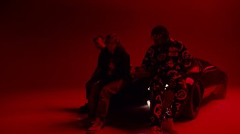 Movie still from “Skrillex, Justin Bieber & Don Toliver - Don’t Go” (2021), directed by Salomon Ligthelm – Wide shot, Low angle