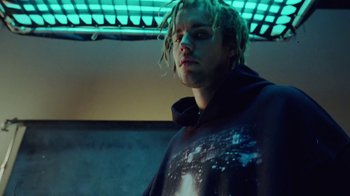 Movie still from “Skrillex, Justin Bieber & Don Toliver - Don’t Go” (2021), directed by Salomon Ligthelm – Close Up shot, Low angle