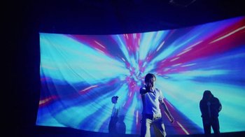 Movie still from “Skrillex, Justin Bieber & Don Toliver - Don’t Go” (2021), directed by Salomon Ligthelm – Wide shot, Low angle