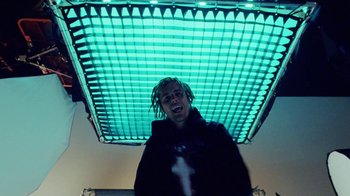 Movie still from “Skrillex, Justin Bieber & Don Toliver - Don’t Go” (2021), directed by Salomon Ligthelm – Medium shot, Low angle