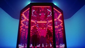 Movie still from “Skrillex, Justin Bieber & Don Toliver - Don’t Go” (2021), directed by Salomon Ligthelm – Wide shot, Low angle