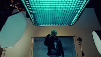 Movie still from “Skrillex, Justin Bieber & Don Toliver - Don’t Go” (2021), directed by Salomon Ligthelm – Medium shot, Low angle