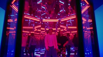 Movie still from “Skrillex, Justin Bieber & Don Toliver - Don’t Go” (2021), directed by Salomon Ligthelm – Wide shot, Low angle