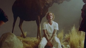 Movie still from “Skrillex, Justin Bieber & Don Toliver - Don’t Go” (2021), directed by Salomon Ligthelm – Medium shot, Low angle