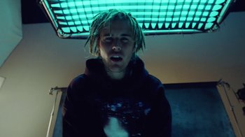 Movie still from “Skrillex, Justin Bieber & Don Toliver - Don’t Go” (2021), directed by Salomon Ligthelm – Close Up shot, Low angle