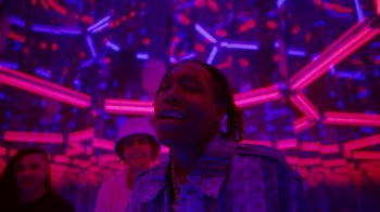 Movie still from “Skrillex, Justin Bieber & Don Toliver - Don’t Go” (2021), directed by Salomon Ligthelm – Medium shot, Low angle