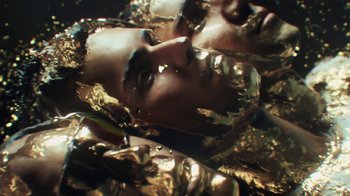 Movie still from “Skrillex, Justin Bieber & Don Toliver - Don’t Go” (2021), directed by Salomon Ligthelm – Extreme Close Up shot, Overhead angle