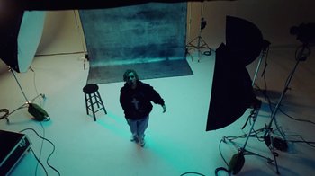 Movie still from “Skrillex, Justin Bieber & Don Toliver - Don’t Go” (2021), directed by Salomon Ligthelm – Wide shot, High angle