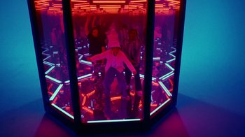 Movie still from “Skrillex, Justin Bieber & Don Toliver - Don’t Go” (2021), directed by Salomon Ligthelm – Wide shot, Overhead angle