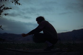 Movie still from “Glaive - All Dogs Go To Heaven” (2021), directed by Ramez Silyan – Wide shot, Low angle