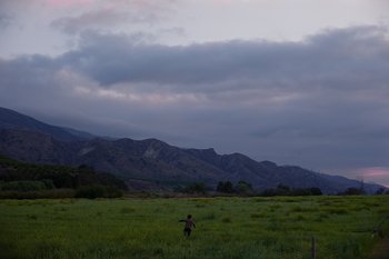 Movie still from “Glaive - All Dogs Go To Heaven” (2021), directed by Ramez Silyan – Extreme Wide shot, High angle