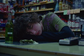 Movie still from “Glaive - All Dogs Go To Heaven” (2021), directed by Ramez Silyan – Medium shot, Overhead angle