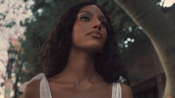 Movie still from “Masego - Mystery Lady” (2021), directed by Douglas Bernardt – Close Up shot, Low angle