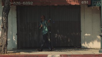 Movie still from “Masego - Mystery Lady” (2021), directed by Douglas Bernardt – Wide shot, Low angle