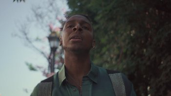 Movie still from “Masego - Mystery Lady” (2021), directed by Douglas Bernardt – Close Up shot, Low angle