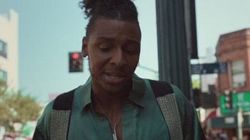 Movie still from “Masego - Mystery Lady” (2021), directed by Douglas Bernardt – Close Up shot, Low angle