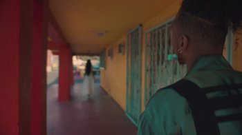 Movie still from “Masego - Mystery Lady” (2021), directed by Douglas Bernardt – Medium shot, Over the shoulder angle