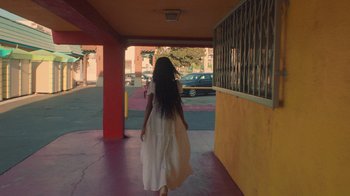 Movie still from “Masego - Mystery Lady” (2021), directed by Douglas Bernardt – Wide shot, High angle