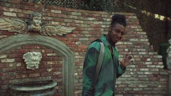Movie still from “Masego - Mystery Lady” (2021), directed by Douglas Bernardt – Medium shot, Overhead angle