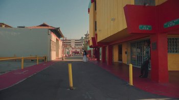 Movie still from “Masego - Mystery Lady” (2021), directed by Douglas Bernardt – Extreme Wide shot, Low angle
