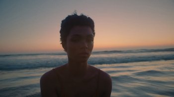 Movie still from “Masego - Mystery Lady” (2021), directed by Douglas Bernardt – Close Up shot, High angle