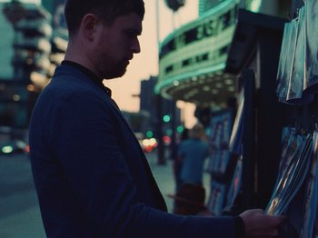 Movie still from “James Blake - Say What You Will” (2021), directed by Bear Damen – Medium shot, Low angle