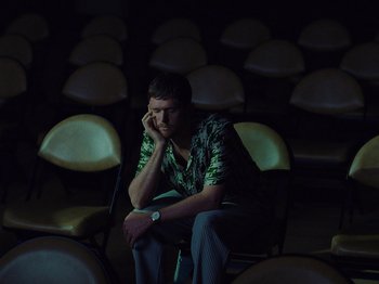 Movie still from “James Blake - Say What You Will” (2021), directed by Bear Damen – Medium shot, High angle